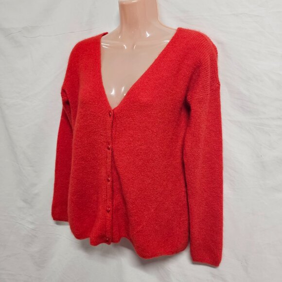 La Maille Sezane V Neck Button Up Cardigan Sweater Women Size XS Mohair Alpaca - Picture 6 of 11